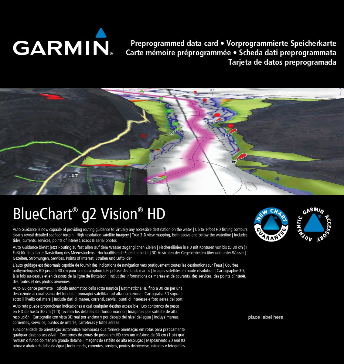 Garmin BlueChart g2 Vision HD map card for Africa, Namibia to Knysna, microSD/SD