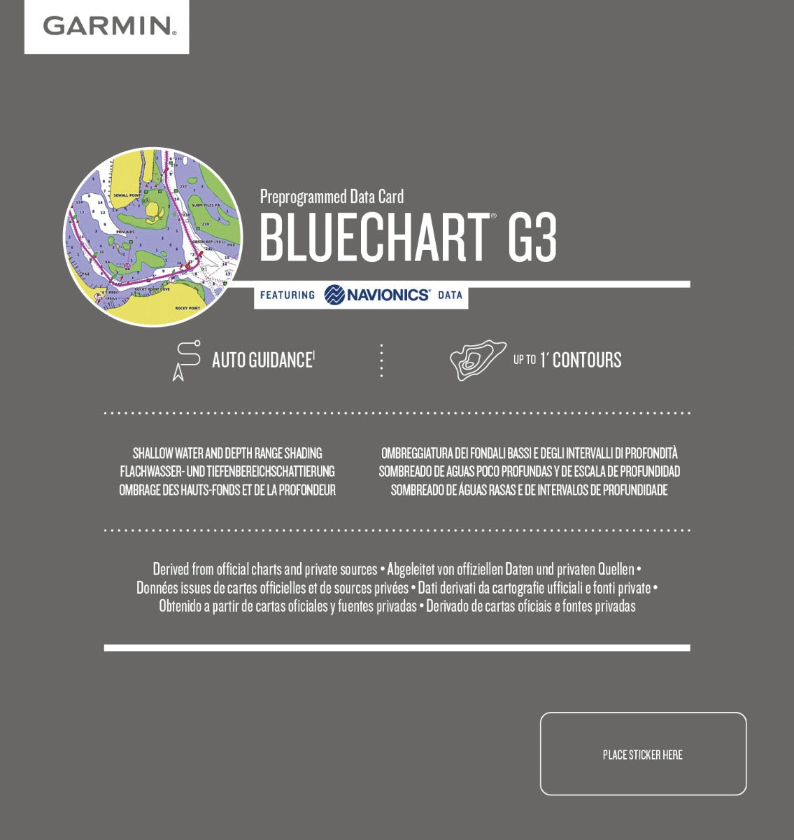 Garmin BlueChart G3 data card for Norway Lista to Sognefjorden, microSD/SD