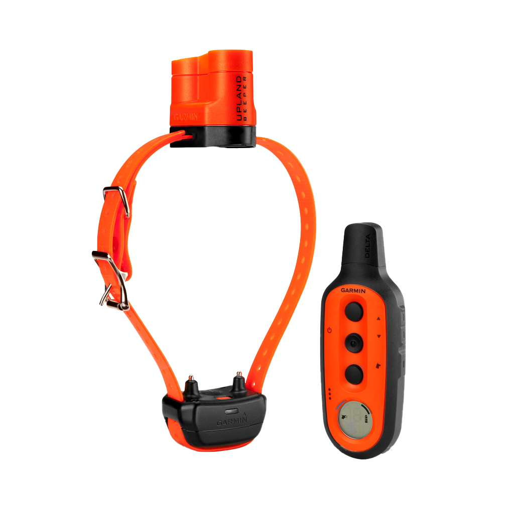 Garmin Delta Upland Bundle dog training collar with handheld remote, orange