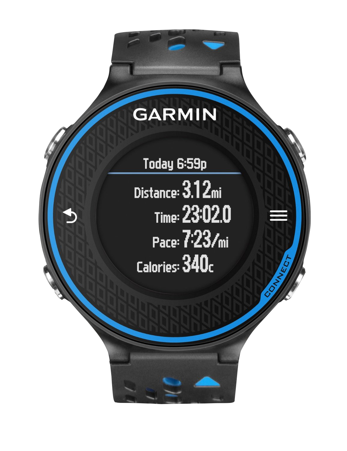 Garmin Forerunner 620 smartwatch, black/blue, Garmin Certified Refurbished.