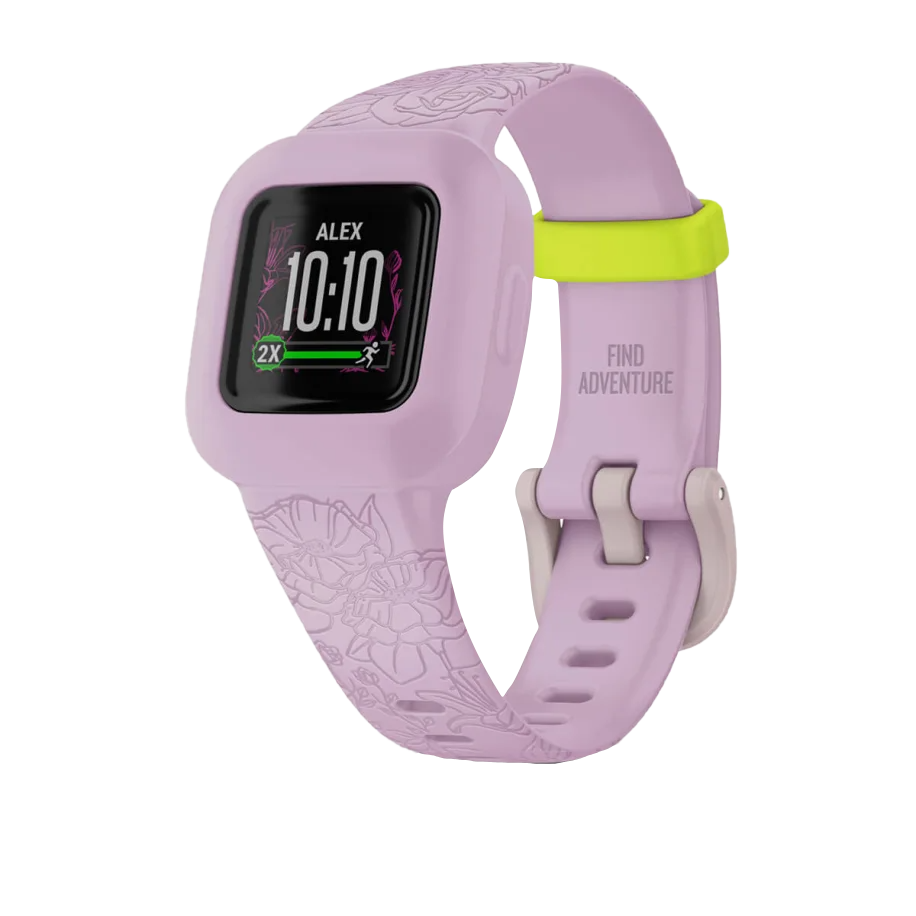 Garmin Vivofit jr. 3, Lilac Floral (Garmin Certified Refurbished) by Garmin
