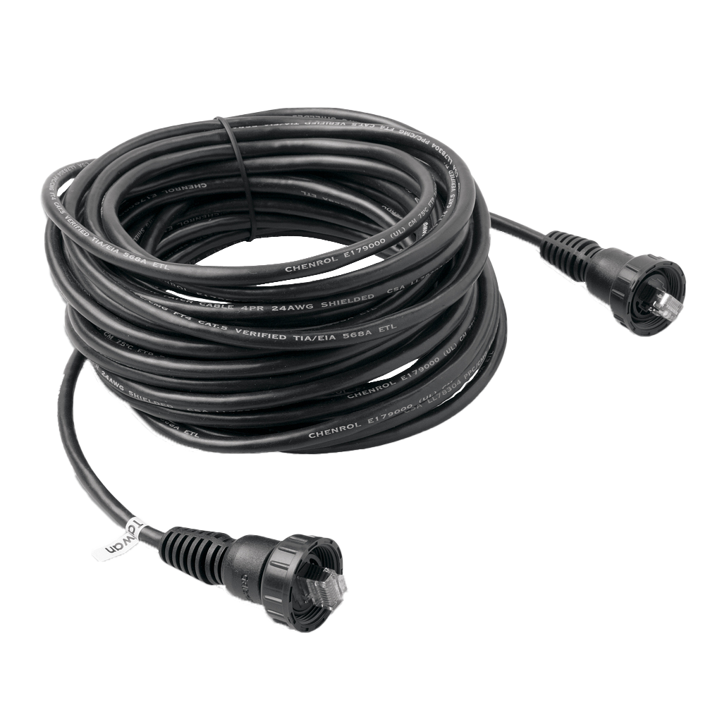 Garmin 6ft marine network cable with RJ45 and circular connector, black