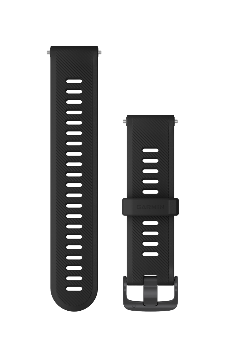 Garmin 745 Replacement Watch Strap, Slate Hardware Band with Black Band (010-11251-9B) by Garmin