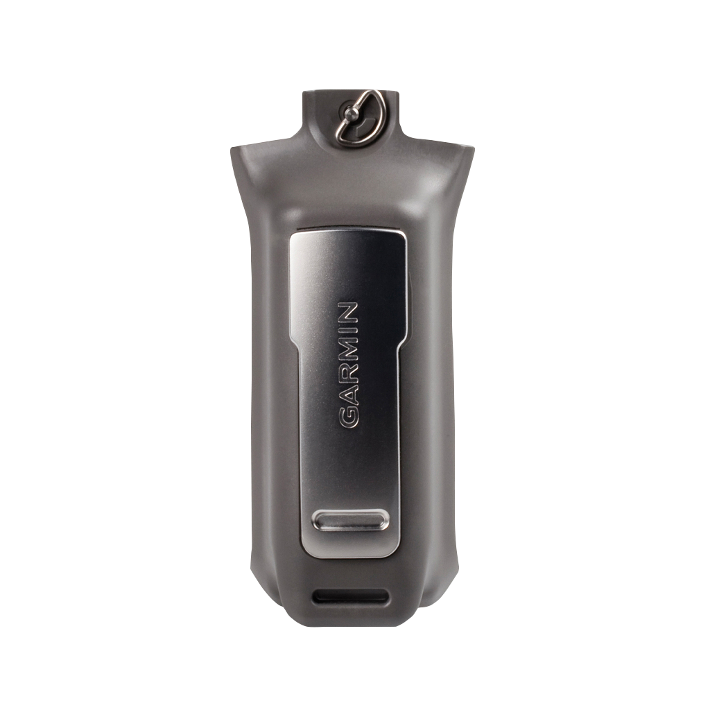 Garmin alkaline battery pack for Rino (010-11600-00) in a gray pouch