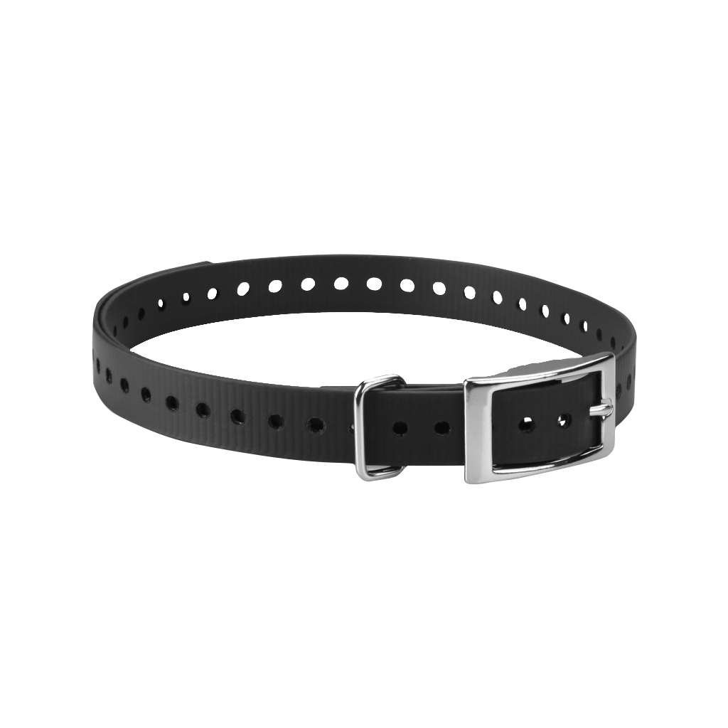 Garmin 3/4-inch black collar strap with square metal buckle