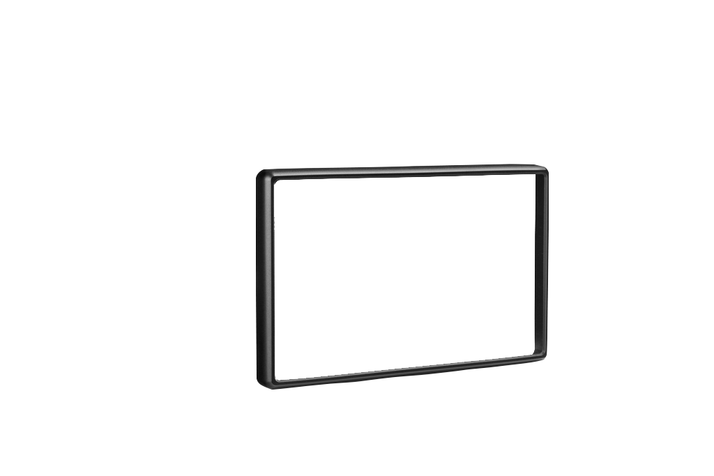 Garmin GNX 120 trim snap cover frame in black, marine electronics accessory
