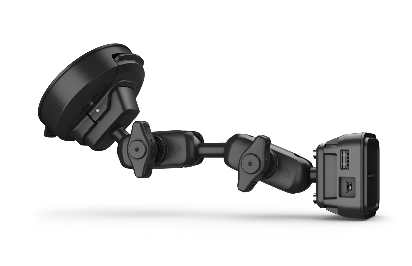 Garmin Performance Vehicle windshield mounting kit; black suction mount with dual articulating arms (010-13081-00)