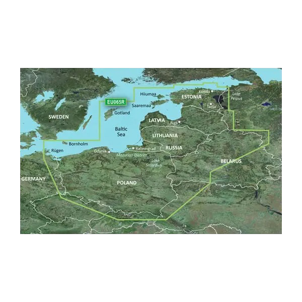 Garmin Baltic Sea East Coastal and Inland Charts BlueChart g3 Vision map card for microSD/SD (VEU065R)