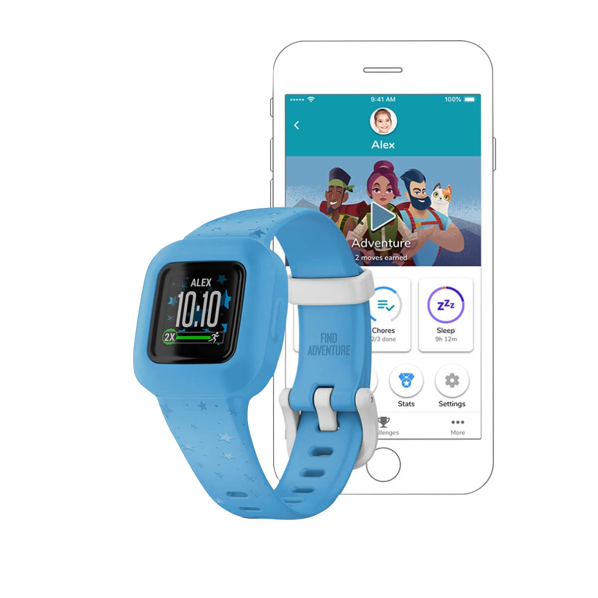 Garmin vivofit jr 3 blue star kids smartwatch, certified refurbished
