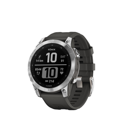 Garmin fenix 7S - Silver with Graphite Band (010-02539-00) by Garmin