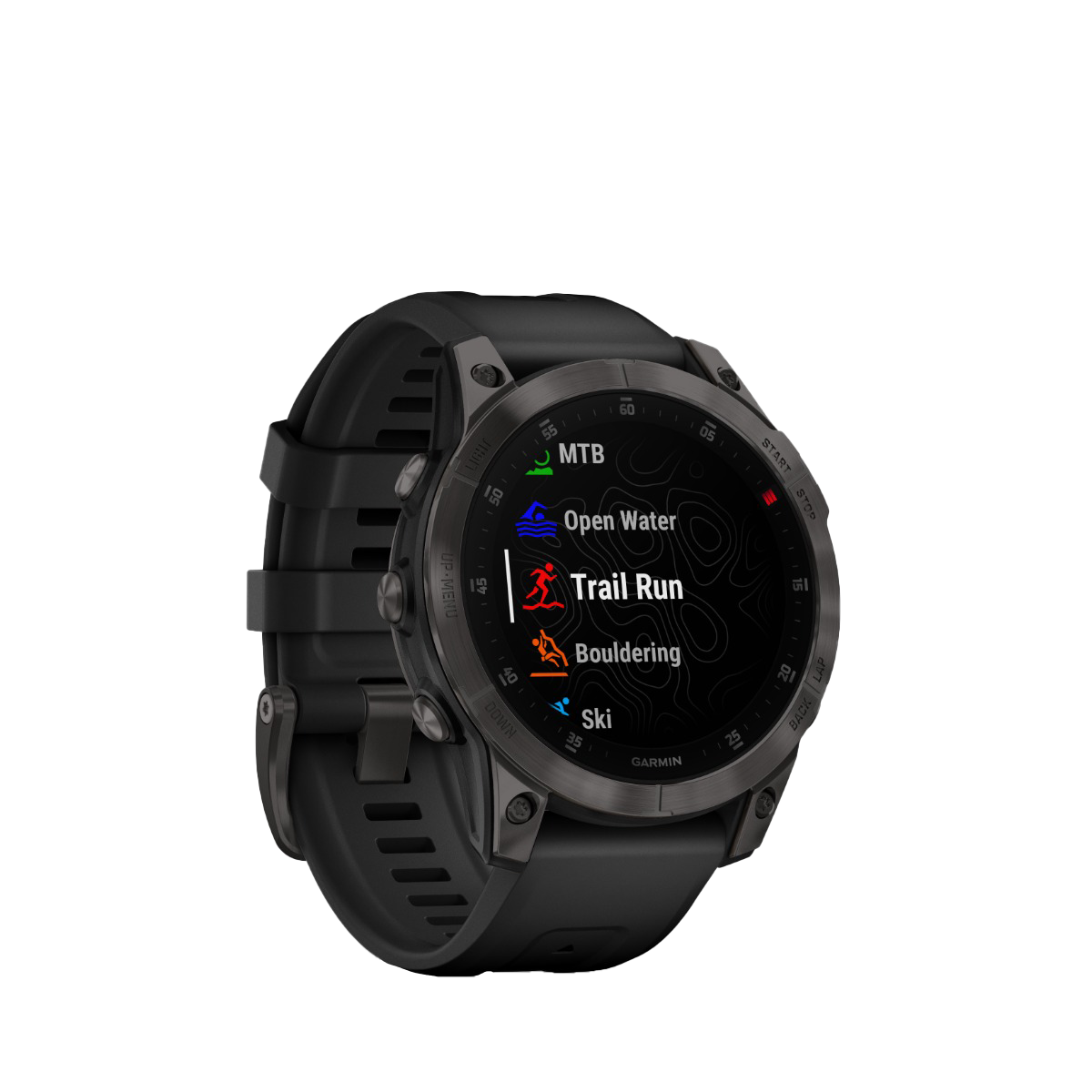 Garmin Epix Gen 2 smartwatch, black titanium case with black strap, Garmin Certified Refurbished