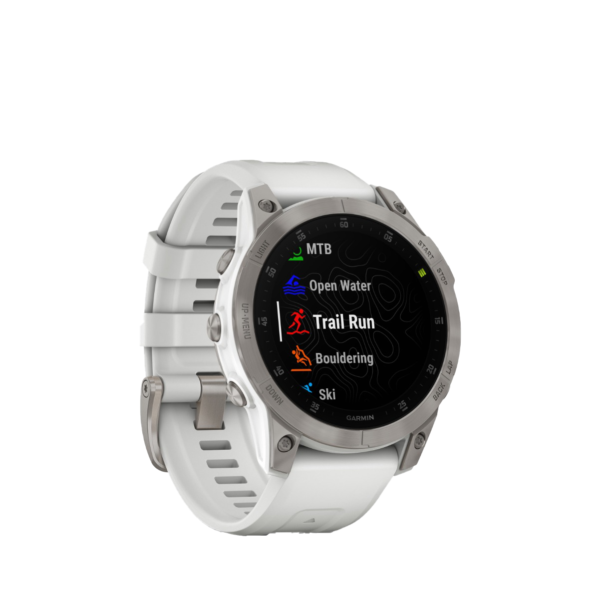Garmin Epix (Gen 2), White Titanium, Premium Adventure GPS Smartwatch with Maps and Built-in Flashlight (010-02582-20) by Garmin