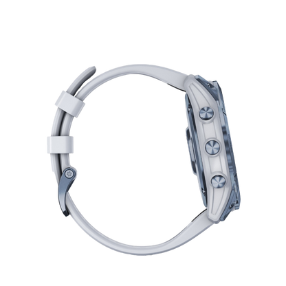 Garmin Fenix 7x Sapphire Solar - Mineral Blue DLC Titanium with Whitestone Band (010-02541-14) by Garmin