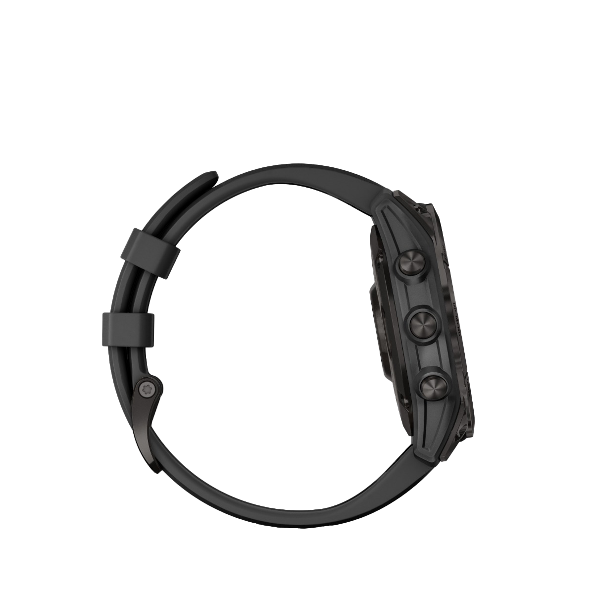 Garmin Fenix 7 Sapphire Solar smartwatch, black titanium case with black band, refurbished