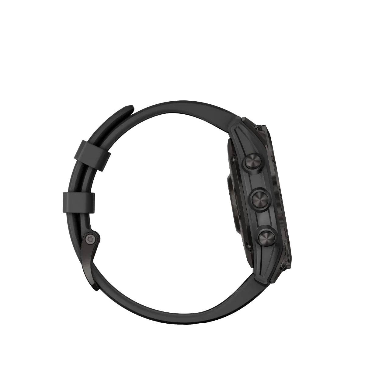 Garmin Fenix 7 Sapphire Solar smartwatch, black titanium case with black band, refurbished