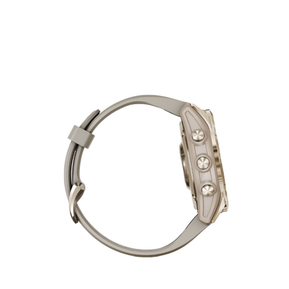Garmin fenix 7S Sapphire Solar - Cream Gold Titanium with Light Sand Band (010-02539-20) by Garmin