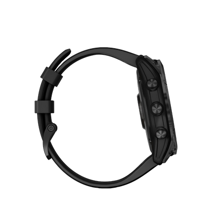 Garmin Fenix 7X Sapphire Solar - Carbon Gray DLC Titanium with Black Band (010-02541-10) by Garmin