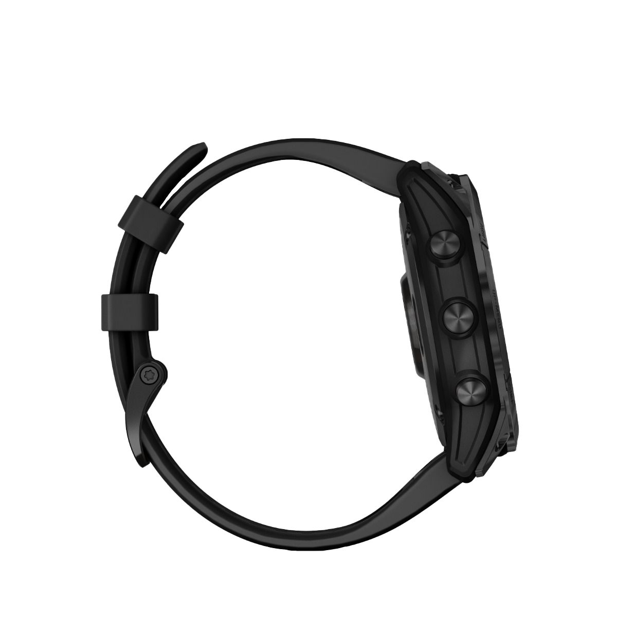 Garmin Fenix 7X Sapphire Solar watch with Carbon Gray DLC Titanium case and black band