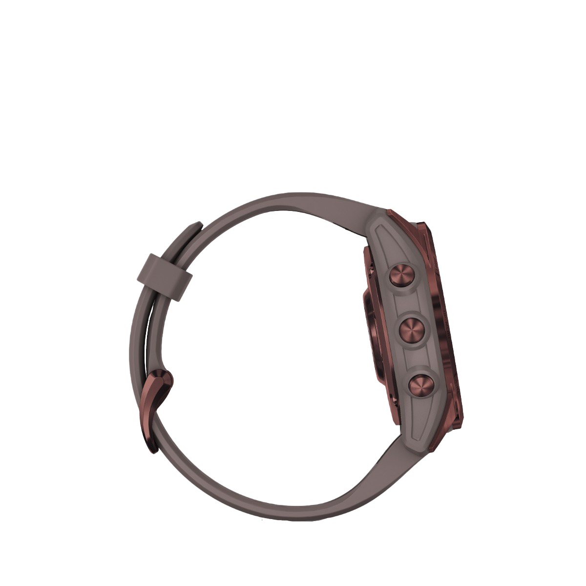 Garmin fenix 7S Sapphire Solar smartwatch with dark bronze titanium case and shale gray band