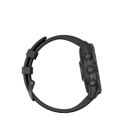 Garmin fenix 7 Sapphire Solar - Carbon Gray DLC Titanium with Black Band (010-02540-20) by Garmin