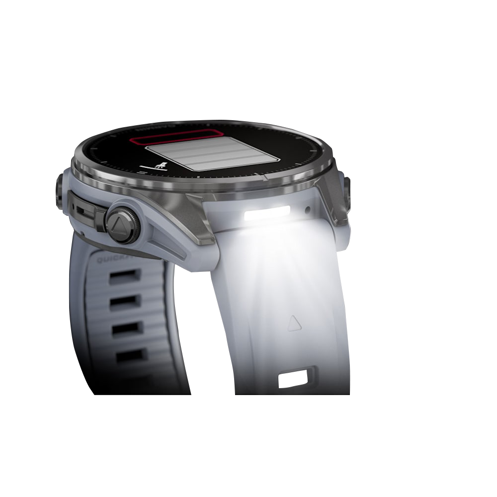 Garmin Fenix 8, AMOLED 43mm, Silver with Whitestone Silicone Band (010-02903-00) by Garmin