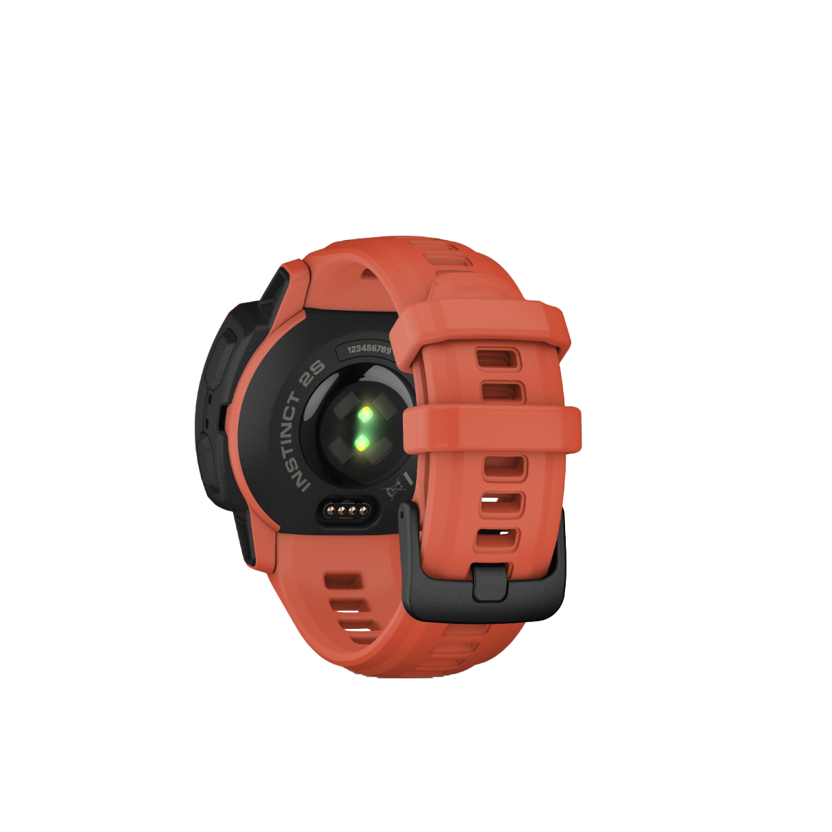 Garmin Instinct 2S smartwatch in Poppy orange with silicone band, refurbished