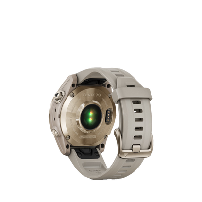 Garmin fenix 7S Sapphire Solar - Cream Gold Titanium with Light Sand Band (010-02539-20) by Garmin