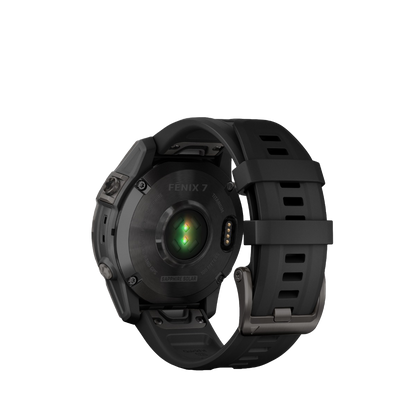 Garmin fenix 7 Sapphire Solar - Carbon Gray DLC Titanium with Black Band (010-02540-20) by Garmin