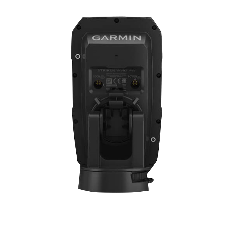 Garmin Striker Vivid 4cv marine echo/gps unit, black, GT20-TM transducer back view