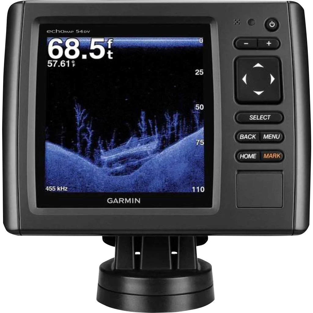 Garmin ECHOMAP 54DV marine chartplotter, certified refurbished, dark gray housing