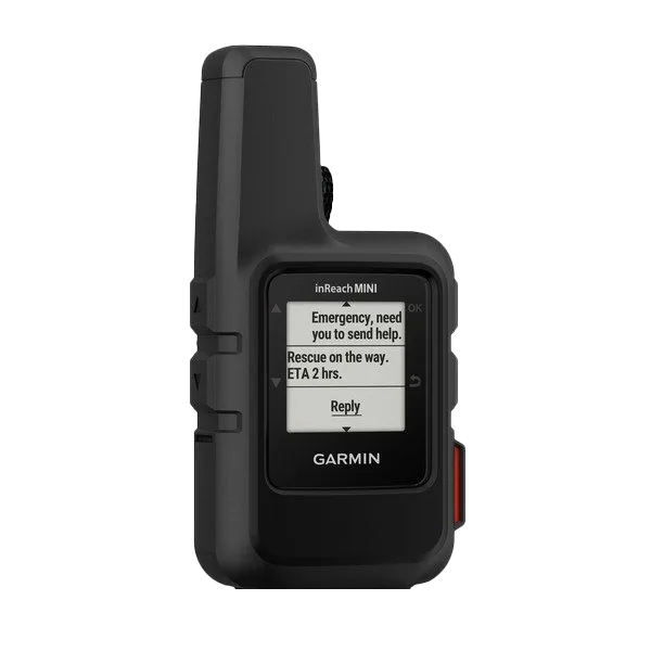 Garmin Inreach Mini satellite communicator, black, rugged and lightweight; certified refurbished.