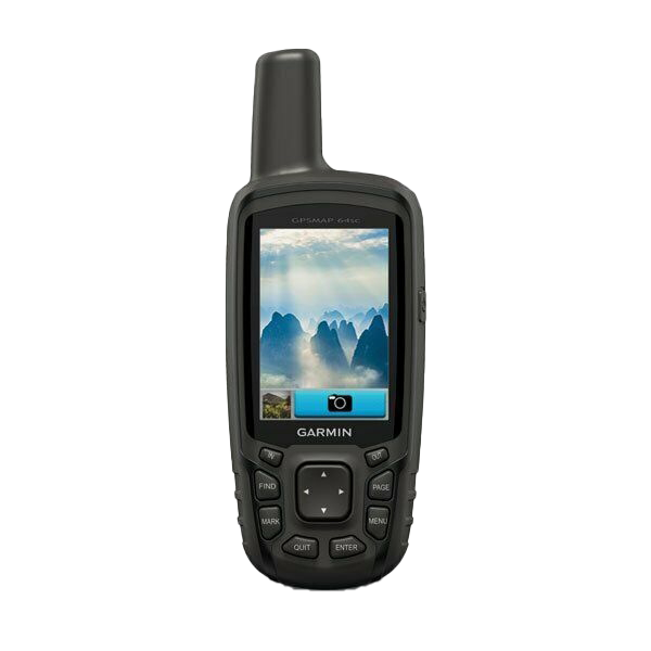 GPSMAP 64sc handheld GPS with TOPO maps, black rugged Garmin device