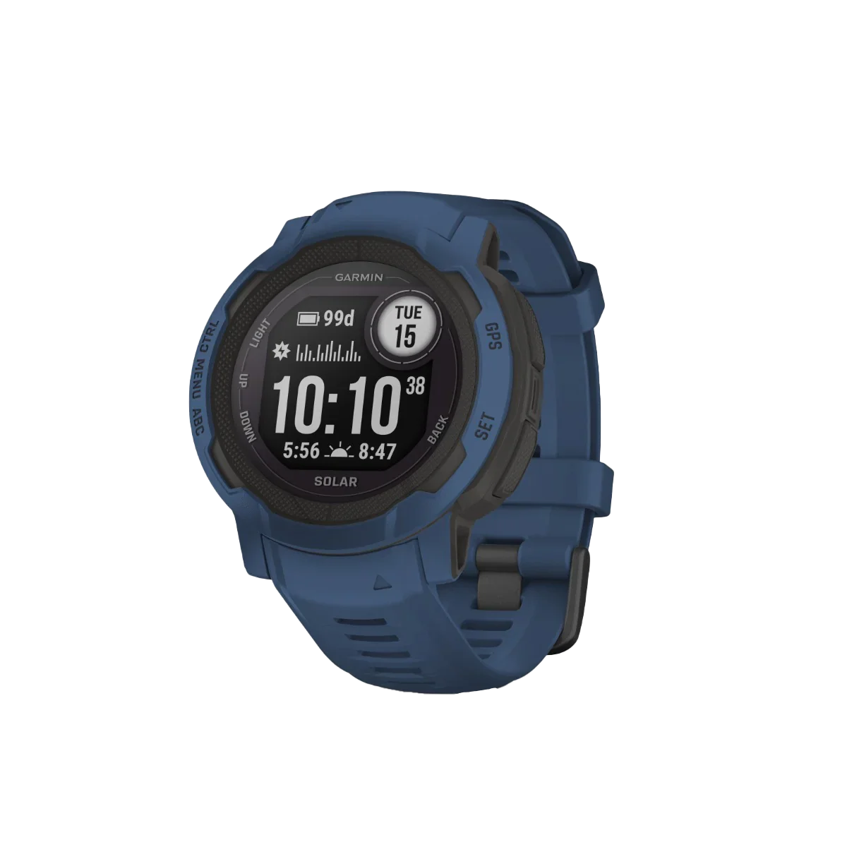 Garmin Instinct 2 Solar smartwatch, tidal blue strap