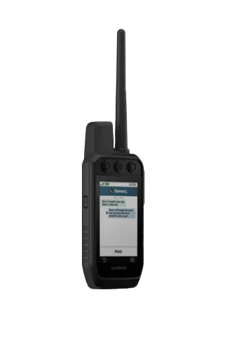 Garmin Alpha 200i handheld dog-tracking remote, black with long antenna