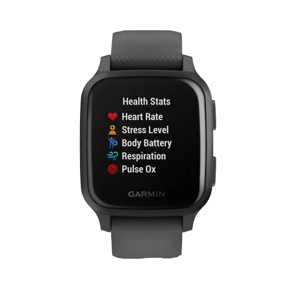 Garmin Venu Sq, Shadow Gray with Slate Bezel (010-02427-00) by Garmin