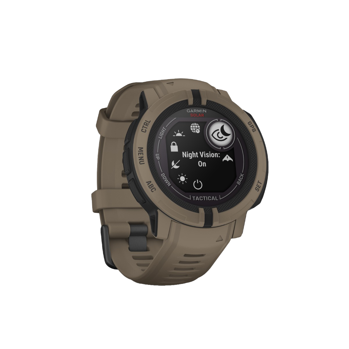 Instinct 2 Solar Tactical Edition smartwatch in coyote tan by Garmin