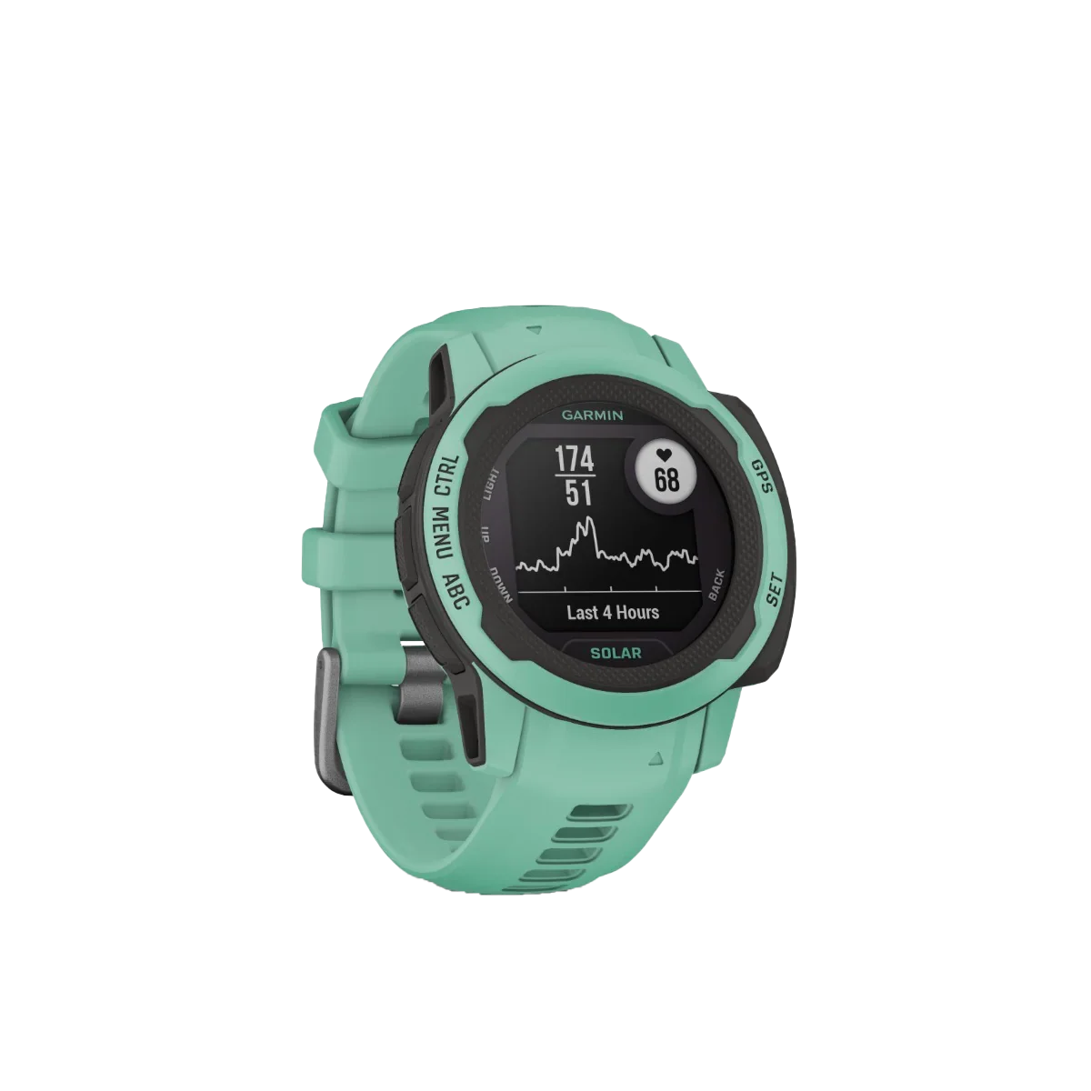 Garmin Instinct 2S Solar smartwatch, Neo Tropic teal