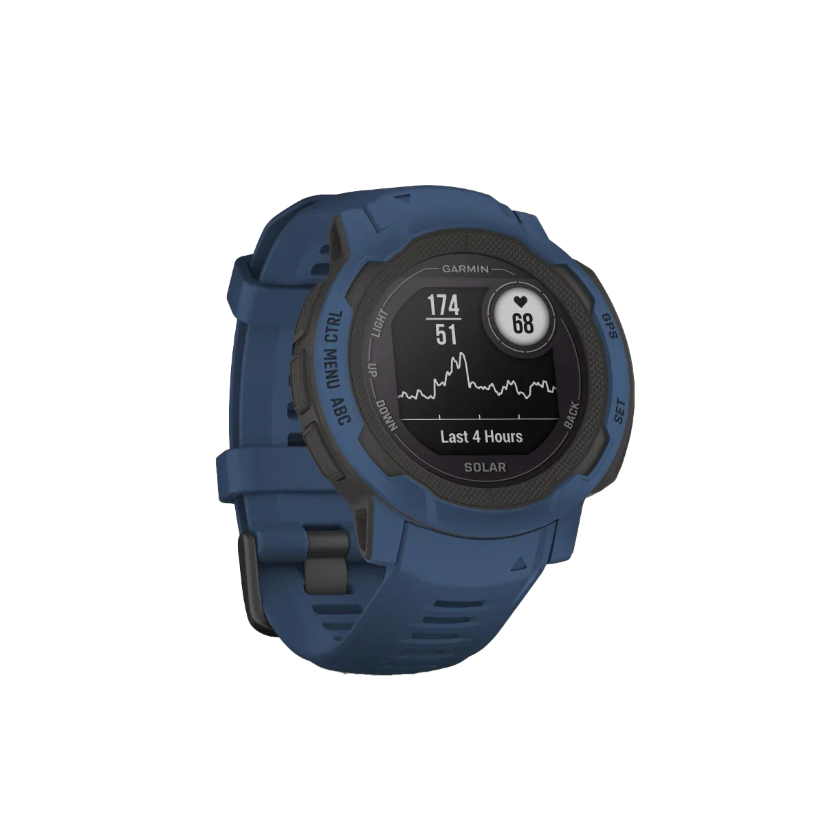 Garmin Instinct 2 Solar smartwatch in tidal blue, rugged GPS fitness watch