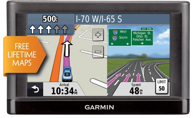 Garmin Nuvi 58LM automotive GPS navigator, refurbished with Free Lifetime Maps badge