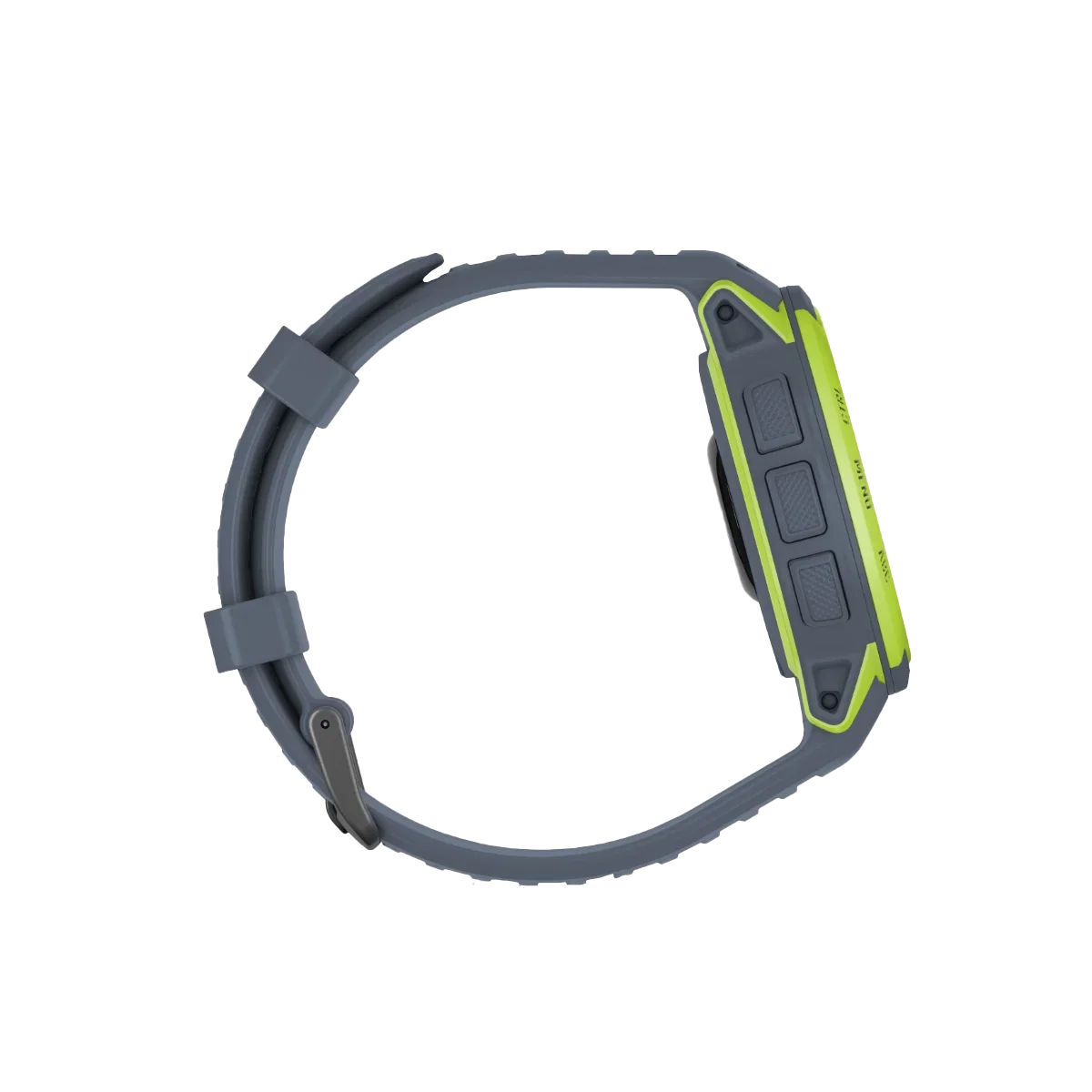 Garmin Instinct 2 Surf Edition Mavericks smart watch with gray strap and neon lime accents