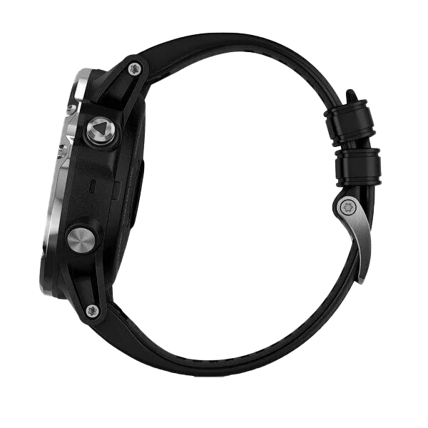 Garmin Descent Mk1 dive computer watch, silver case with black band, certified refurbished