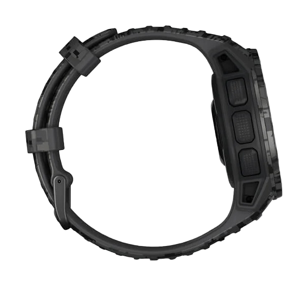 Garmin Instinct Solar smartwatch, Graphite Camo edition, rugged GPS watch