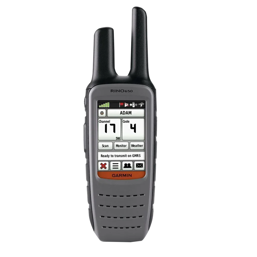 Garmin Rino 650 handheld two-way radio GPS navigator with maps
