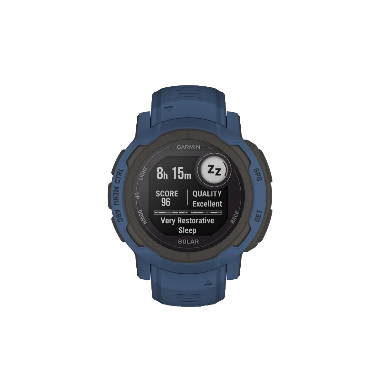 Garmin Instinct 2 Solar smartwatch, tidal blue band