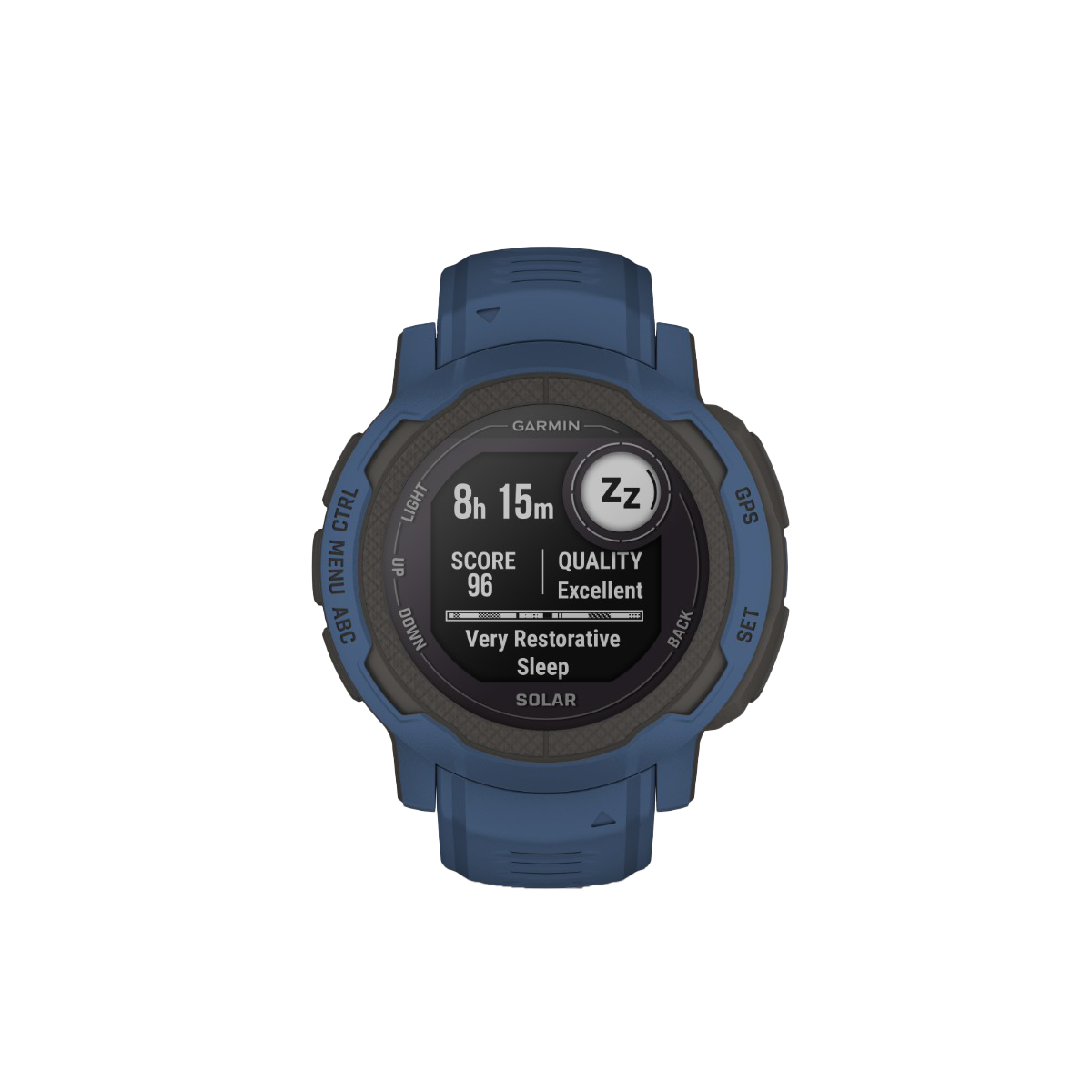 Garmin Instinct 2 Solar smartwatch, tidal blue band