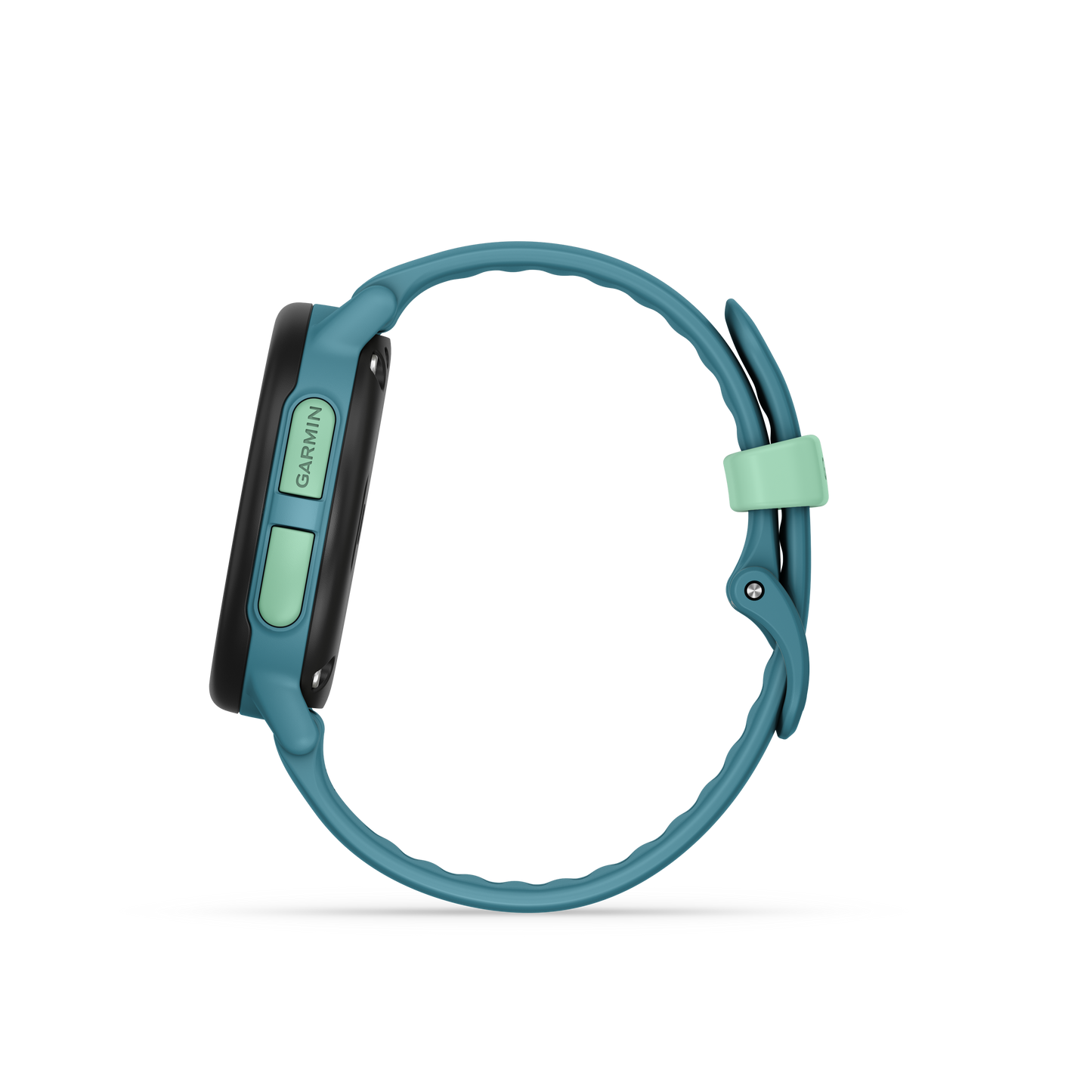 Garmin Bounce 2 Kids smartwatch in turquoise with silicone strap