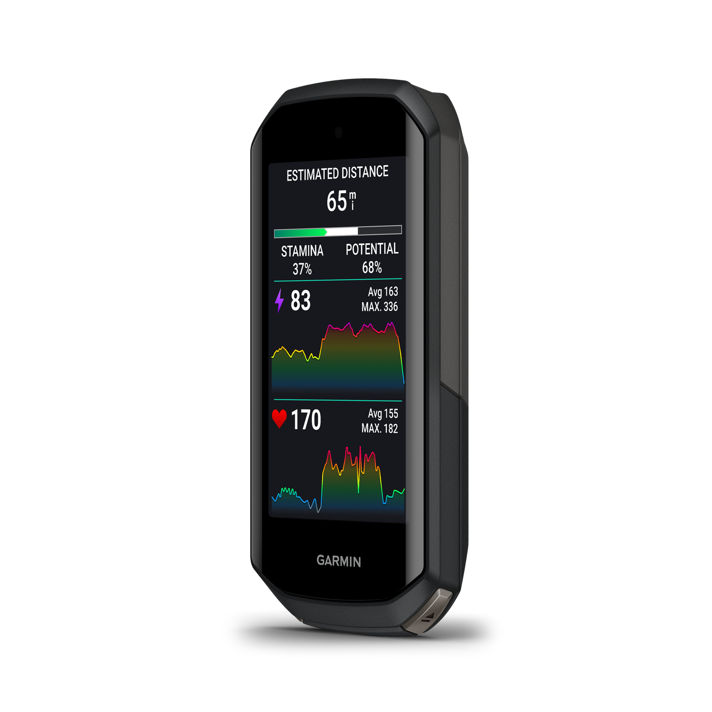 Garmin Edge 1050 bike computer in black with a data-rich display