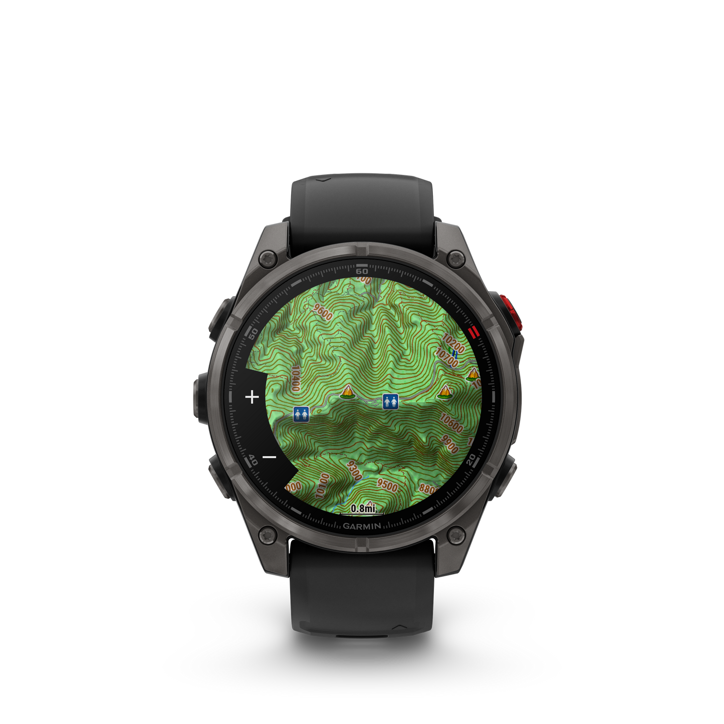 Garmin Fenix 8 Pro, 51 mm, AMOLED, Sapphire, Carbon Gray DLC Titanium with Black/Pebble Gray Silicone Band (010-03199-00) by Garmin