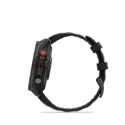 Garmin Fenix 8 Pro, 51 mm, AMOLED, Sapphire, Carbon Gray DLC Titanium with Black/Pebble Gray Silicone Band (010-03199-00) by Garmin