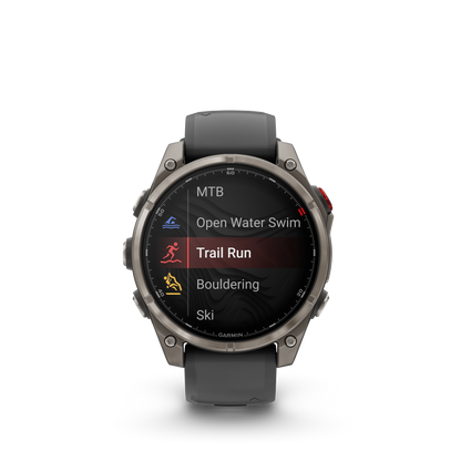 Garmin Fenix 8 Pro, 51 mm, AMOLED, Sapphire, Titanium with Graphite/Black Silicone Band (010-03199-10) by Garmin